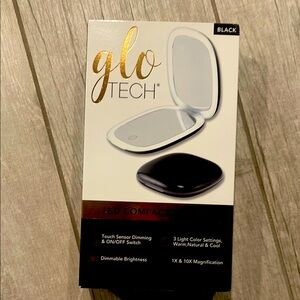 GloTech LED Compact Mirror - Black